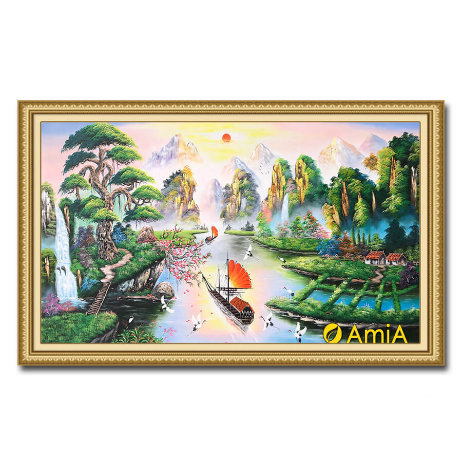 Tranh tứ quý tùng cúc trúc mai